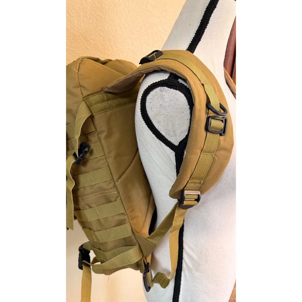 Tactical Military Backpack Tan MOLLE Rucksack Hiking Bug Out Travel Pack